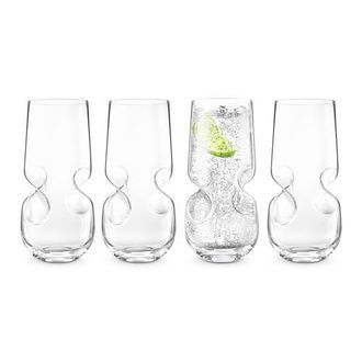 Final Touch Bubbles Seltzer Bubbly Beverage Glasses, Set of 4 in Clear at Nordstrom