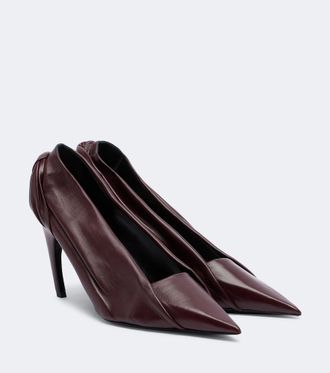 Khaite Eve draped leather pumps