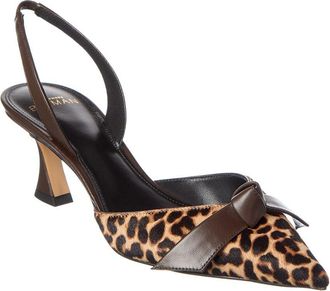 Alexandre Birman Clarita Bell 60 Haircalf & Leather Slingback Pump