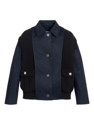 Barrie cashmere-paneled cotton raincoat - unisex - Cotton/Cashmere - S/M - Blue