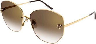 Cartier Panth&egrave;re Zonnebril - Dames - Zonnebrillen - Geel - 62 MM - Nylon - Accessoires