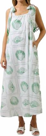 Sugarlips Seashell Bay Sleeveless Midi Dress In White