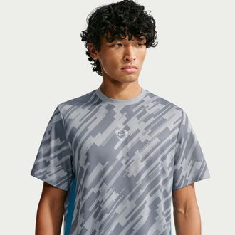Nike Mens Academy+ Dri-FIT Soccer Short-Sleeve Top in Grey | IM3991-012