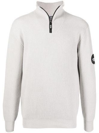 Giorgio Armani zip-front funnel neck jumper - men - Cashmere/Virgin Wool - 50 - White