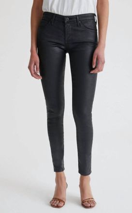 AG - Adriano Goldschmied Legging Ankle Jeans In Super Black Leatherette