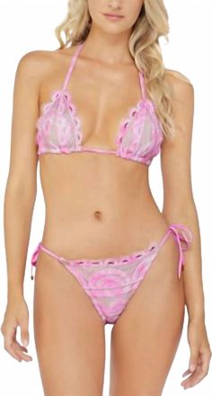 PQ Swim Womens Lace Full Tie Side Bikini Bottom In Amalfi