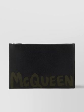 Alexander McQueen leather clutch bag
