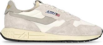 Autry Ivory Pebbled Leather Sneakers