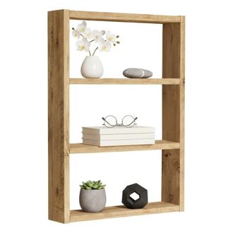 Dmora Dmora - Estanter&iacute;a Albali, Estante, Estante De Pared, Estanter&iacute;as Multiusos, 43x9h60 Cm, Roble, Con Embalaje Reforzado
