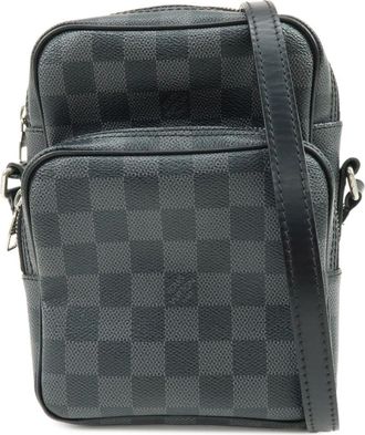 Louis Vuitton Rem Damier Graphite Black Canvas Handbag (Pre-Owned)
