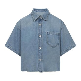 Raffaello Rossi Denim Shirts - Dames - Spijkeroverhemden - Blauw - S - Denim - Overhemden