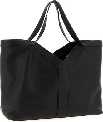 Saint Laurent Mens Calfskin Tote Black Leather