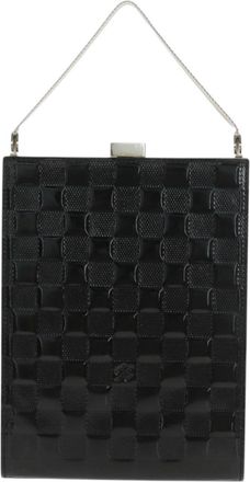 Louis Vuitton Saint Ange Handbag Damier Vernis Black Patent_Leather Handbag (Pre-Owned)