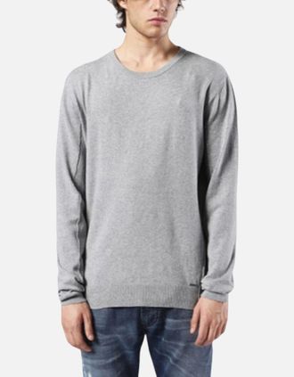 Diesel Mens DIESEL K CELEBER Mens Sweatshirt Regular Fit Casual Long Sleeves Pullover Jumper - Grey - Size: 44