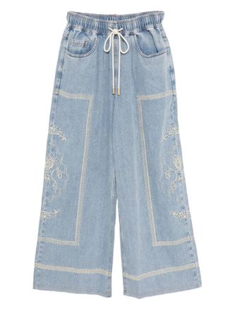 Aje Lotus jeans - women - Cotton - 12 - Blue