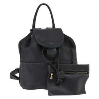 Fendi Pre-owned Backpacks, female, Black, Size: ONE SIZE Pre-owned Leather Backpack