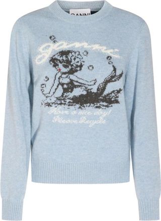Ganni Donna, Maglie, Blu, S, new