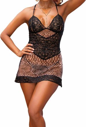 Mapalé Animalistic Babydoll In Black