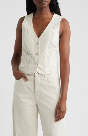 Rails La Jolla Stripe Vest in Ecru Railroad Stripe at Nordstrom, Size Xx-Small