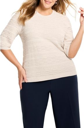 Nic+Zoe Textured Sweater in Sugar Cookie at Nordstrom, Size 1 X