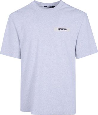 Jacquemus Le Tshirt Gros Grain - Heren - T-shirts - Grijs - L - Katoen - Tops