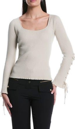 Shelli Segal Tie Sleeve Sweater in Peyote at Nordstrom Rack, Size X-Large