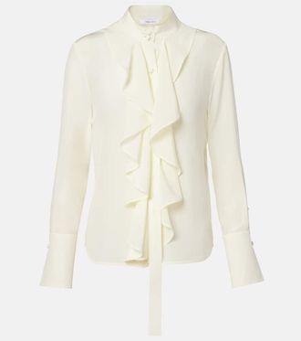 Alexander McQueen Ruffled silk blouse