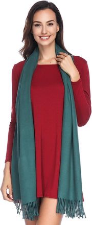 Generic Cashmere Pashmina Shawls and Wraps Scarf for Women, extra large (Green)