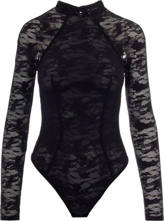 Diesel Slim-Fit Lace Bodysuit with Logo Detail