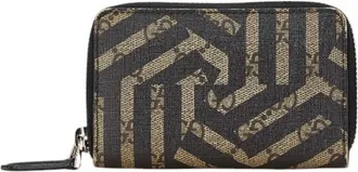 Gucci Beige Black Pvc Leather Coin Purse/Coin Case (Pre-Owned)