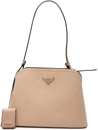 Prada Pre-owned Shoulder Bags, female, Beige, Size: ONE SIZE Pre-owned Matinee Saffiano Shoulder Bag