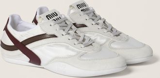 Miu Miu Gymnasium technical fabric and suede sneakers