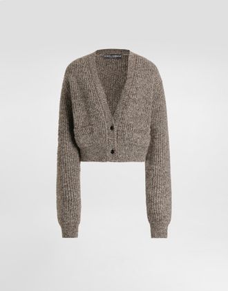 Dolce & Gabbana Wool Blend English Rib Cardigan - Woman Sweaters And Cardigans Turtle Dove S
