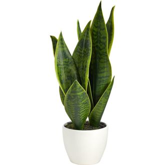 Nearly Natural 16-in Artificial Sansevieria Snake Plant in Green at Nordstrom