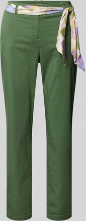 Christian Berg Slim Fit Chino mit Viskose-Anteil in Dunkelgruen, Gr&ouml;&szlig;e 42