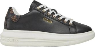 Guess Dames leren sneakers - Dames - Sneakers - Zwart - 36 EU - Leer - Schoenen