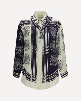 Alemais Banderra silk Shirt with scarf Female 10