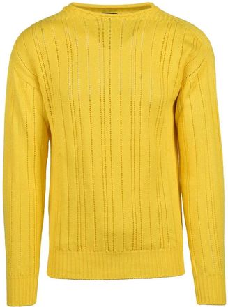 Drumohr Cotton Cashmere Sweater - Yellow
