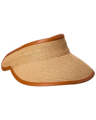 Max Mara Mogador Leather-Trim Visor