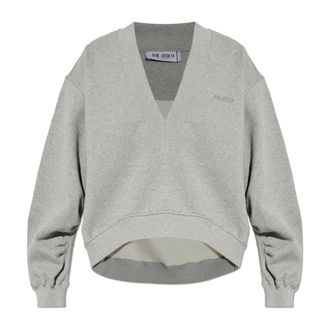 The Attico Sweatshirts, female, Gray, Size: 3XS The Logo Sweatshirt