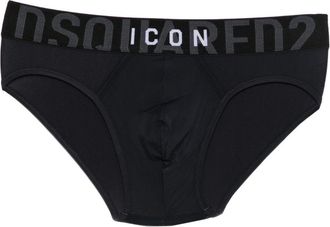 Dsquared2 Dsquared Black Cotton Blend Briefs