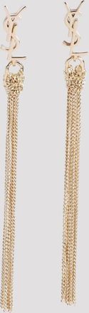 Saint Laurent Golden Pompons Chains Earrings