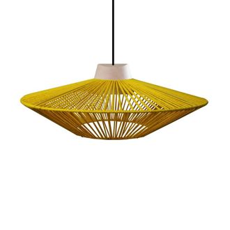 Tosel Suspensi&oacute;n metal Alt.90cm natural ;Pantalla: AMARILLO
