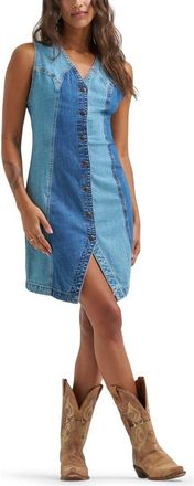 Wrangler Patchwork Denim Sheath Dress at Nordstrom, Size X-Small