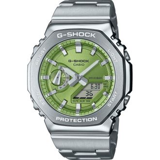 Casio G-shock Mens Silver Watch GM-2110D-3AER Stainless Steel - One Size