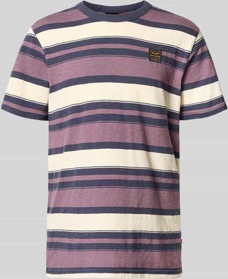 PME Legend T-Shirt mit Rundhalsausschnitt und Label-Stitching in Flieder, Gr&ouml;&szlig;e XXXL