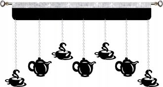 OEM Cortina De Cocina Glamour Garland Con Dise&ntilde;o Calado, Estilo Caf&eacute;, 200 Cm