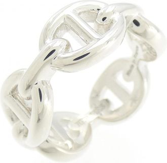 Herm&egrave;s Chaine Dancre Silver 925 Band Ring (Pre-Owned)