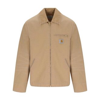 Carhartt Work in Progress Detroit Jacket - Heren - Zomerjassen - Beige - S - Katoen - Jassen