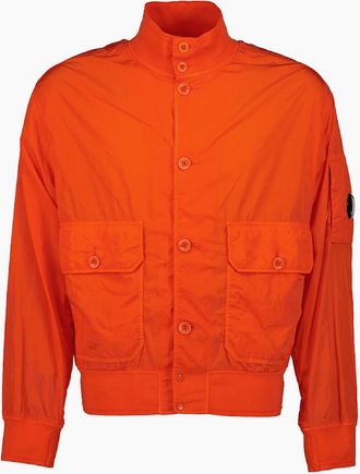 C.P. Company Mens Chrome-R Lens Bomber Jacket - Orange - Size: Regular/36